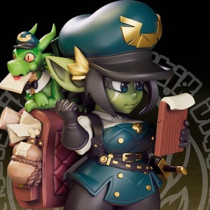 Goblin Mail Carrier 3d Printed Miniature 75mm