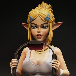 Fitness Elf 3d Printed Pinup Miniature 75mm