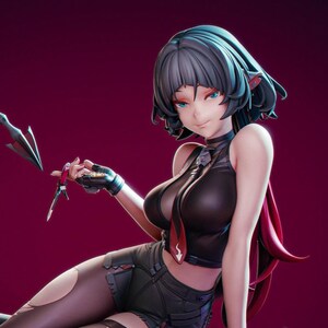 Jane Doe Sitting Zenless Zone Zero 3d Printed Model Kit