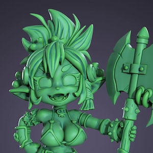 Goblin Girls Gobettes 3d Printed Miniatures 75mm
