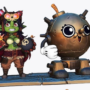 Goblin Girls Set Two 3d Printed Miniatures 75mm