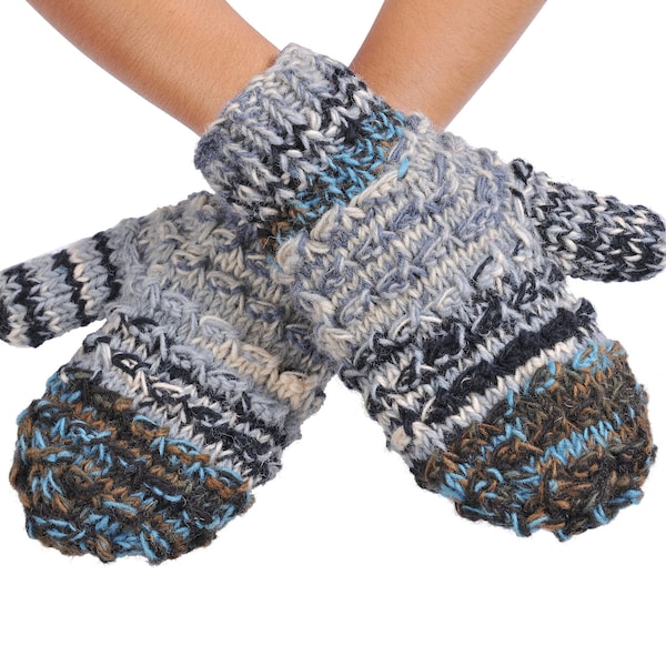 Cable Knitted Woolen Mittens