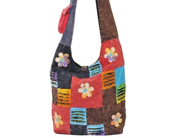 Hobo Crossbody Bags for Women, Boho Purse, Boho Bag, Hippie Bag Hippie Purse, Cloth Purse for Women, Hippie Gifts for Women, Flower Patch