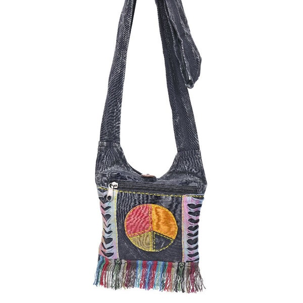 Small Hippie Bag, Phone Purse Crossbody, Small Crossbody Bag for Women, Travel Purse, Small Boho Bag, Hippie Gifts for Women, Peace