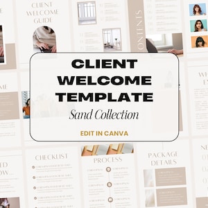 Client Welcome Pack, Client Welcome Guide, Client Onboarding Canva Template for Service Business, Coaching Canva Template, New Client Kit