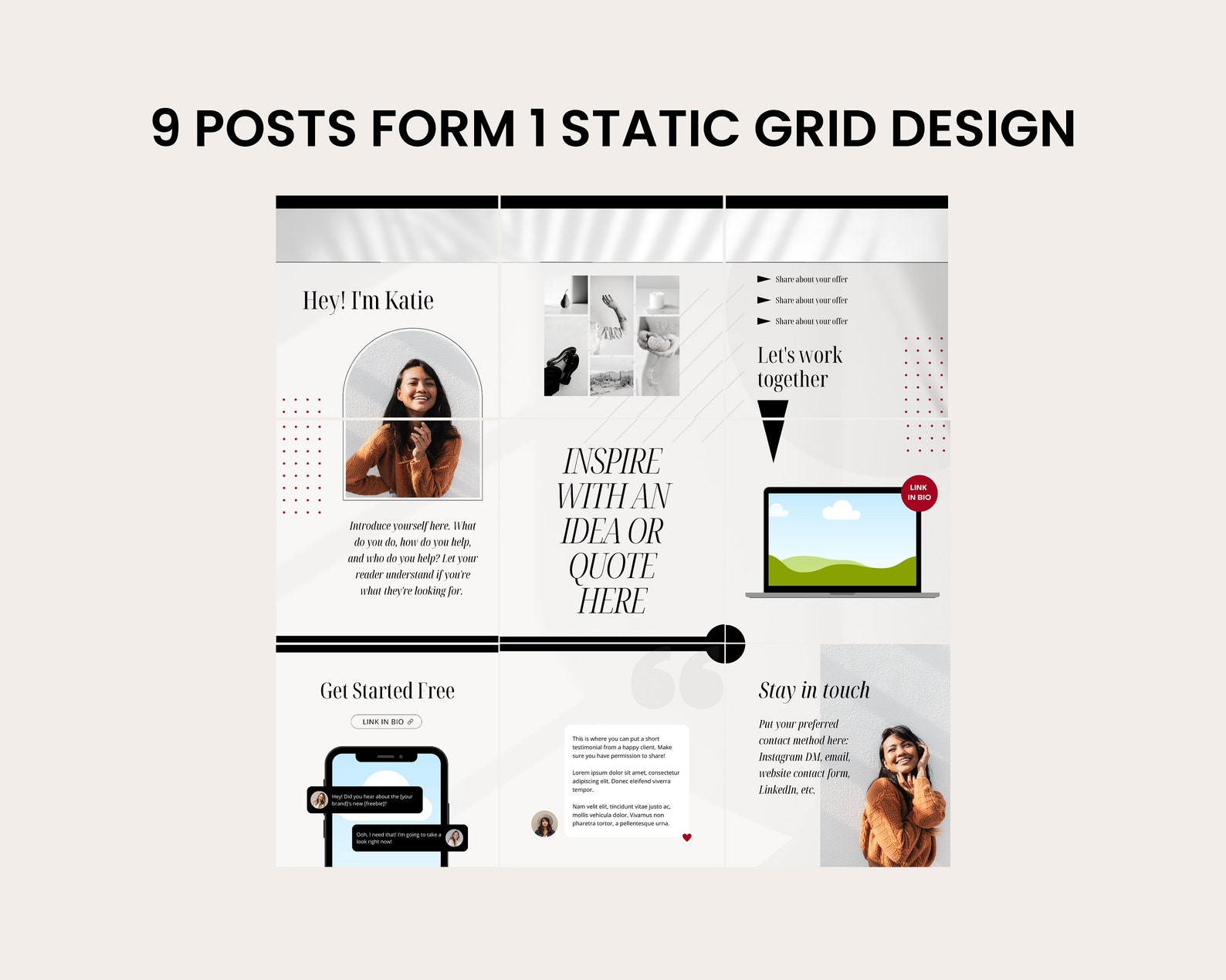Instagram 9 Grid Template Instagram Grid Design Instagram Post Instagram 9 Grid Template Instagram Grid Design Instagram Post