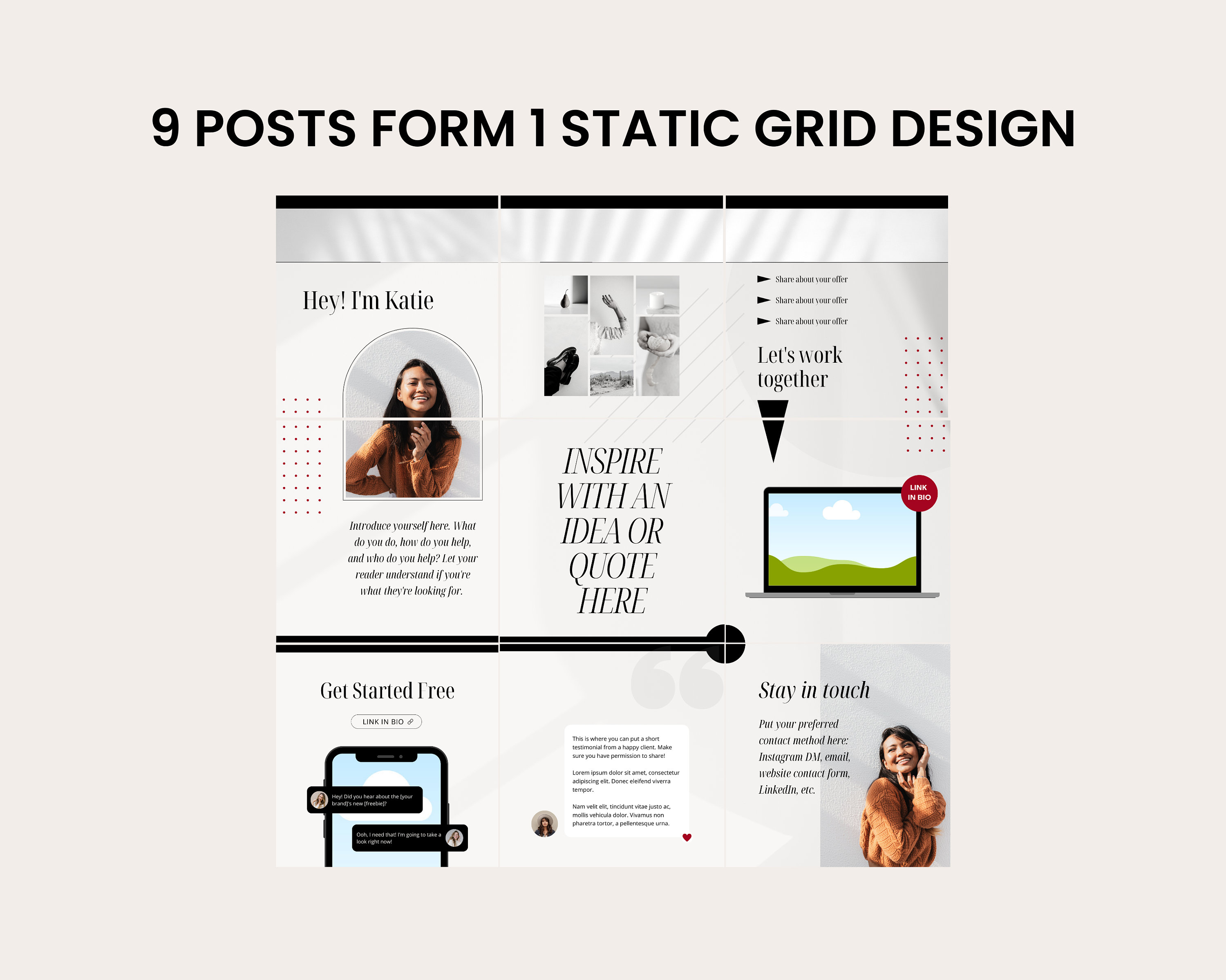 Instagram 9 Grid Template Instagram Grid Design Instagram Post Instagram 9 Grid Template Instagram Grid Design Instagram Post