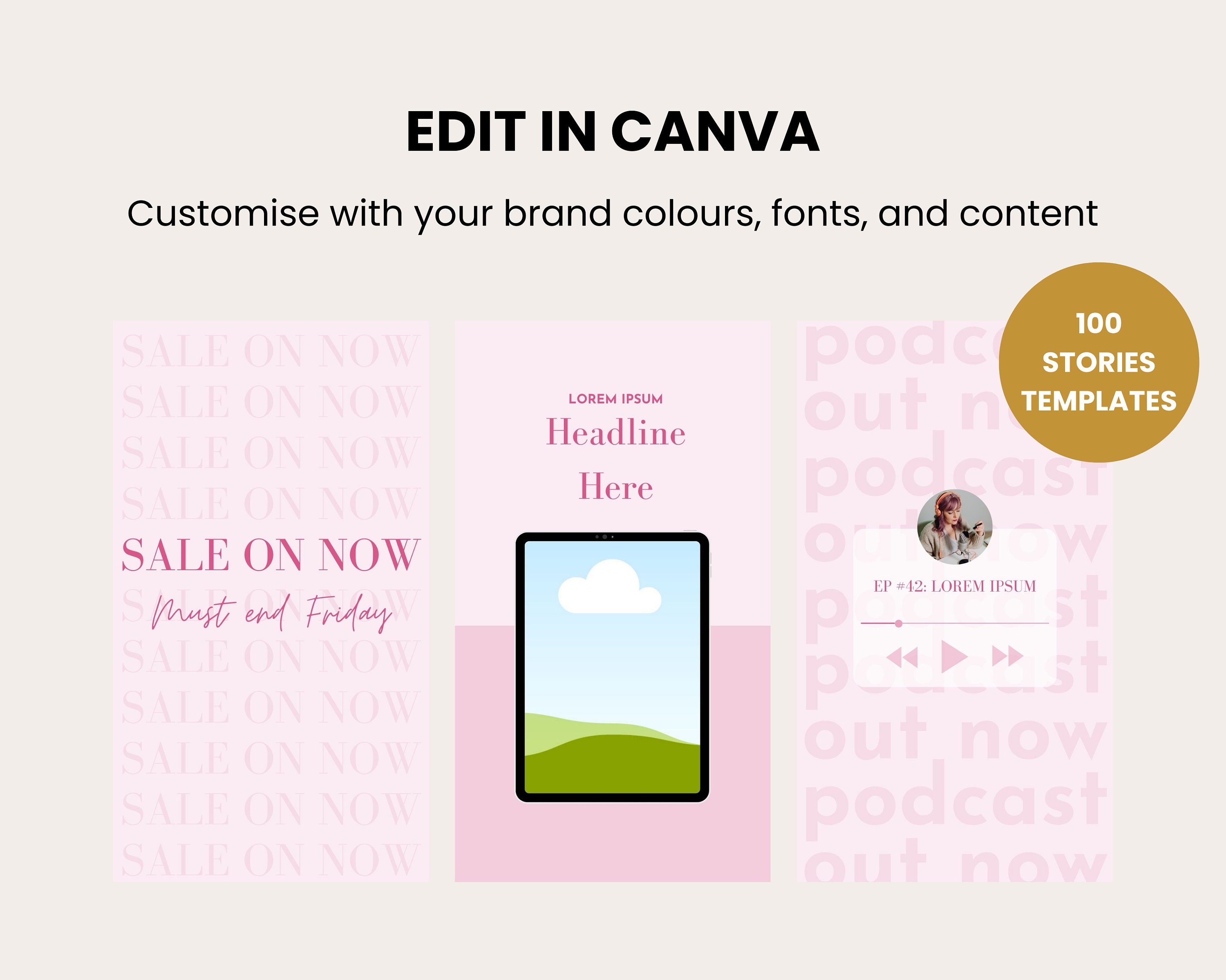 100 Instagram Stories Templates, Canva Templates for Social Media ...