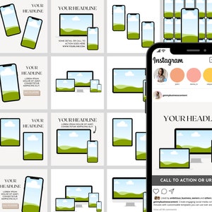 Digital mockup, iPhone-mockup, mallar för laptop-mockup, enhetsmockup, Canva-mall för småföretag, marknadsföringsmall bild 8