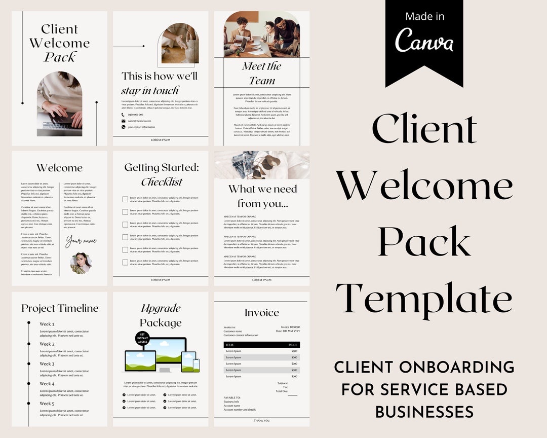 Client Packet Template, New Client Packet, Onboarding
