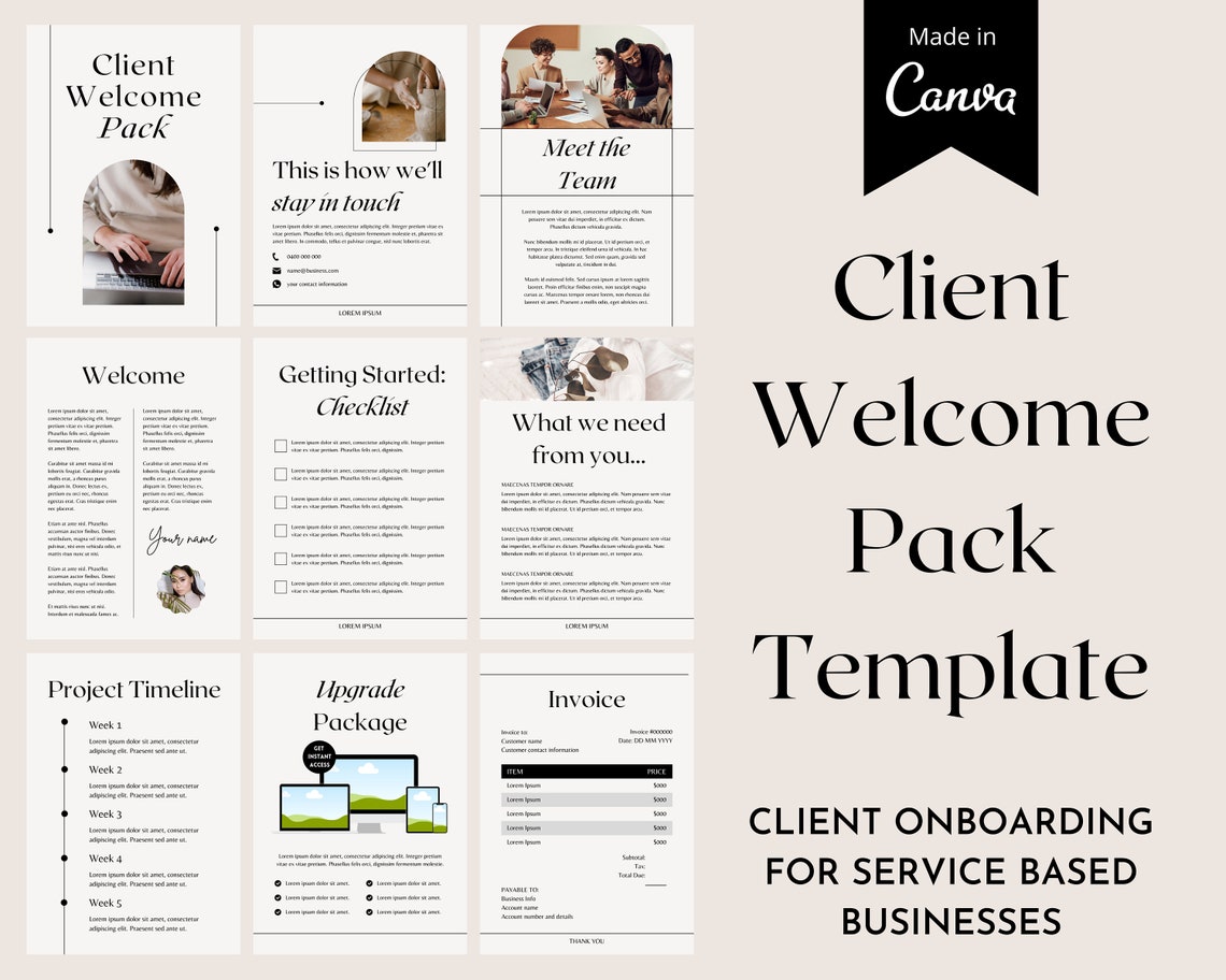 Client Welcome Packet Template New Client Welcome Packet Etsy