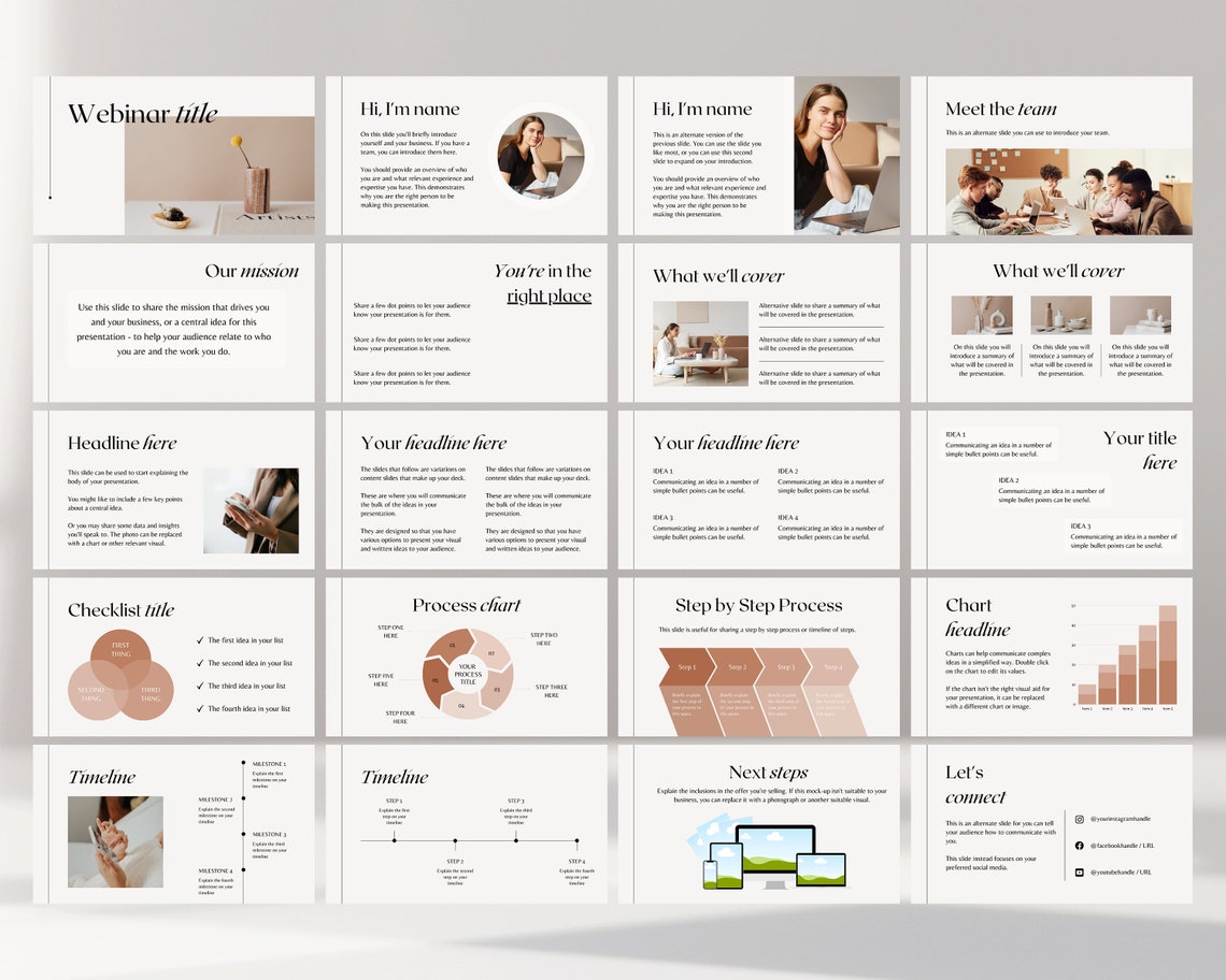inar Slide Deck Template, Slide Deck Template Canva, Presentation