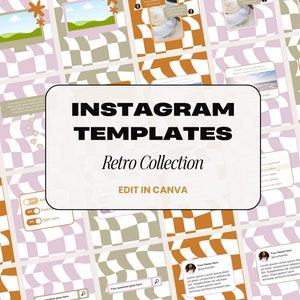 Retro Instagram Template, Instagram Post Template Canva, Canva Editable Template, Instagram Templates for Coaches, Instagram Engagement Post