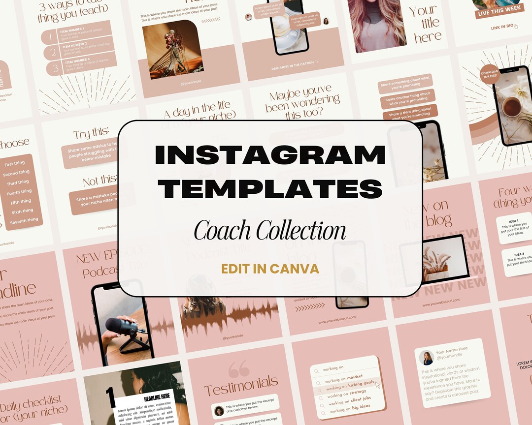 Instagram Template Canva Coach, Coaching Instagram Post, Instagram Post ...