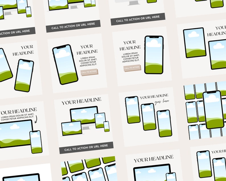Digital mockup, iPhone-mockup, mallar för laptop-mockup, enhetsmockup, Canva-mall för småföretag, marknadsföringsmall bild 7