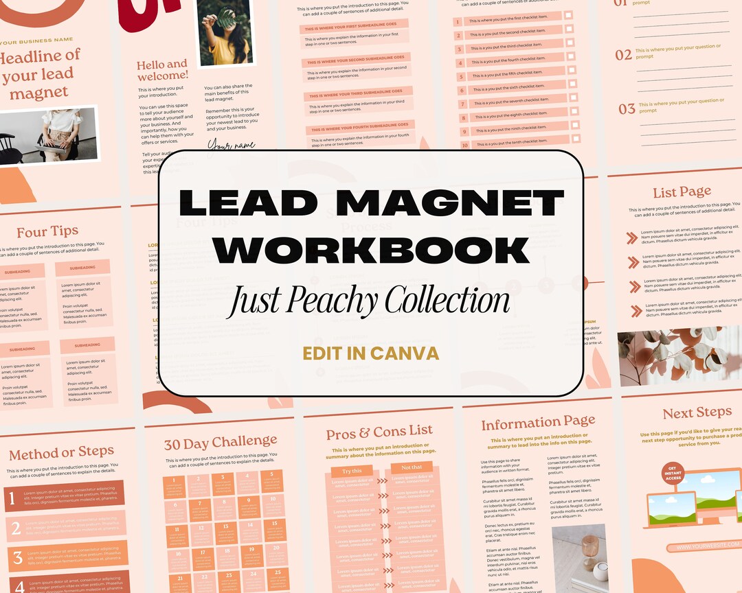 Lead Magnet Template, Workbook Template Canva, Opt in Template, Ebook ...