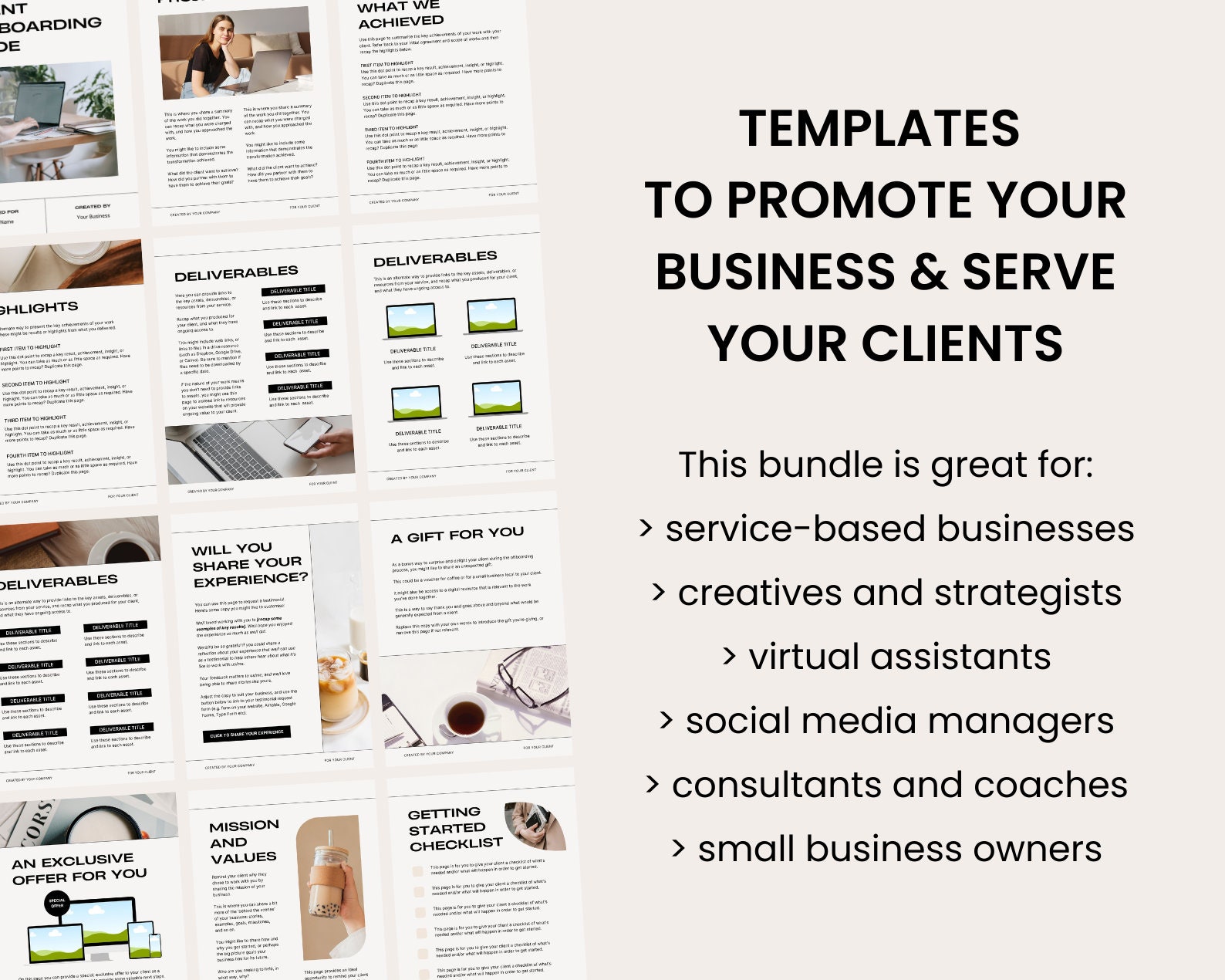 Client Work Template Template Bundle, Client Onboarding Template ...
