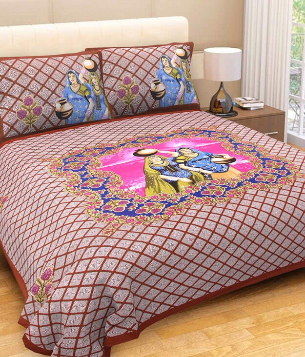 Indian Duvet Covers Cotton King Size Premium With Two Pillow Etsy