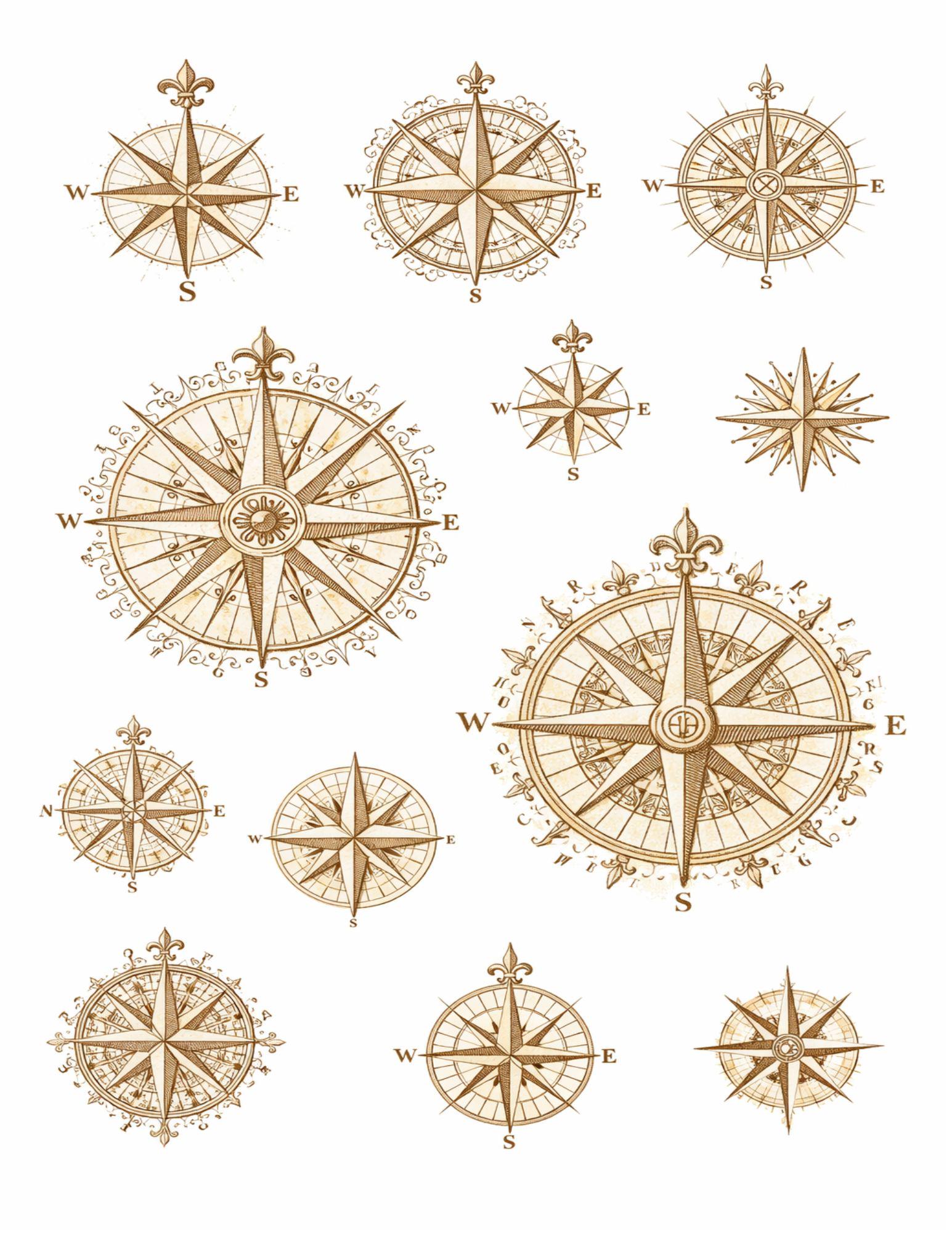 Vintage Map Ephemera Printable | Age of Exploration Junk Journal Kit ...