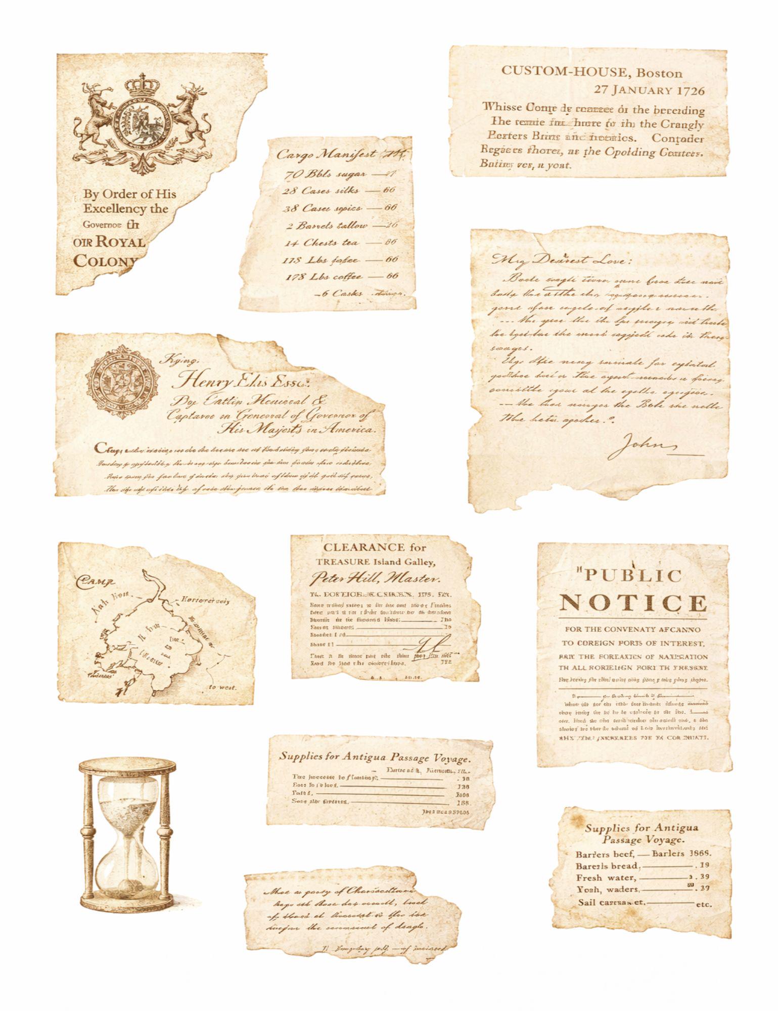 Vintage Map Ephemera Printable | Age of Exploration Junk Journal Kit ...