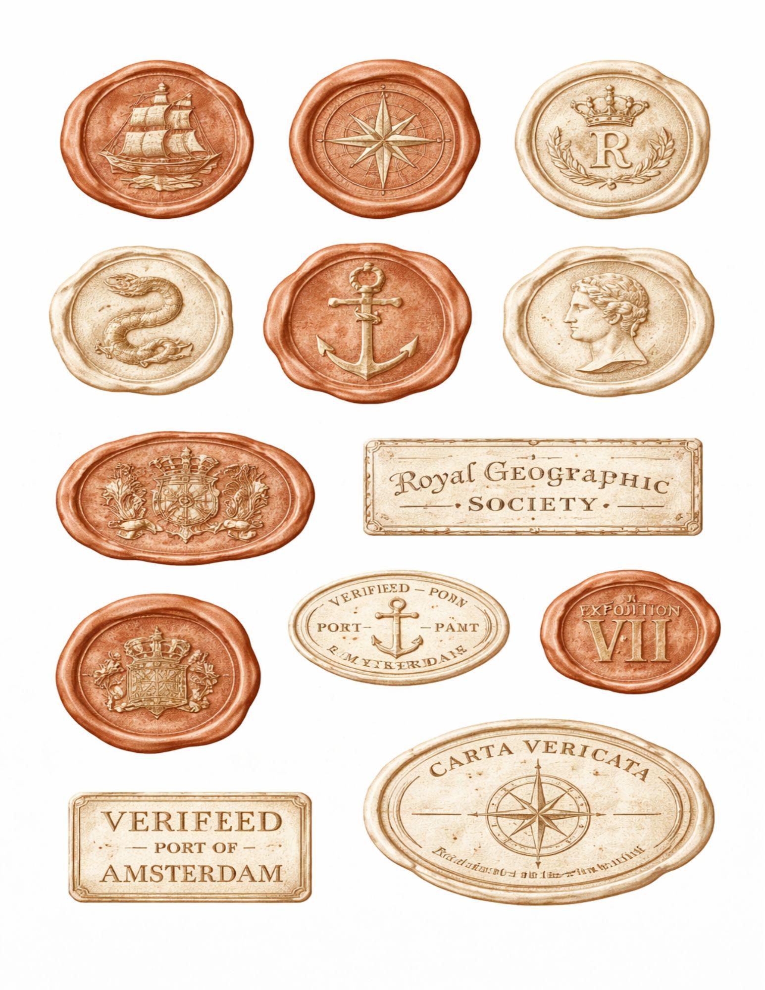 Vintage Map Ephemera Printable | Age of Exploration Junk Journal Kit ...