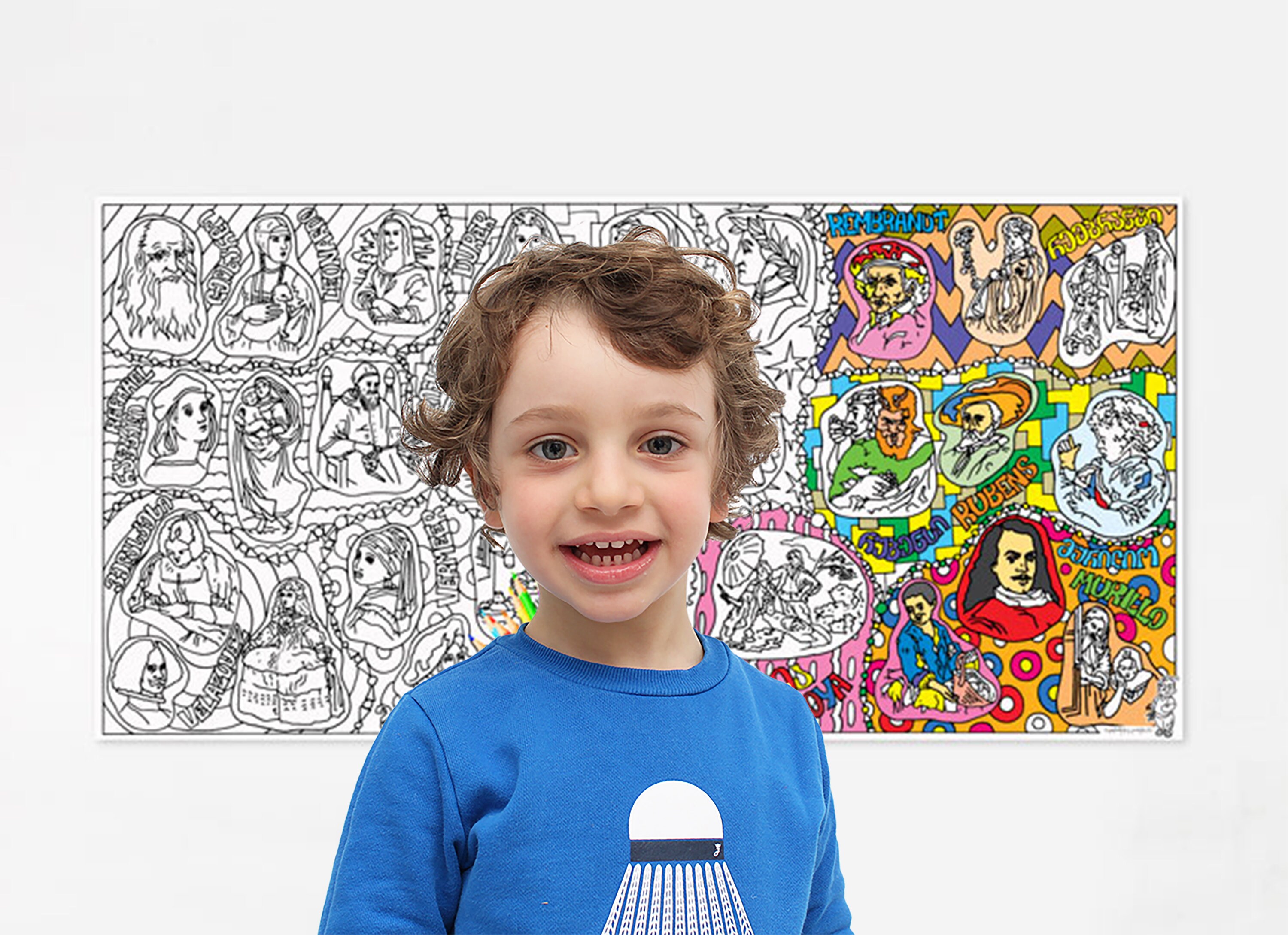 Coloring ART Baroque-Renaissance Coloring page coloring roll | Etsy