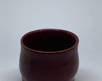 purple ceramic cup