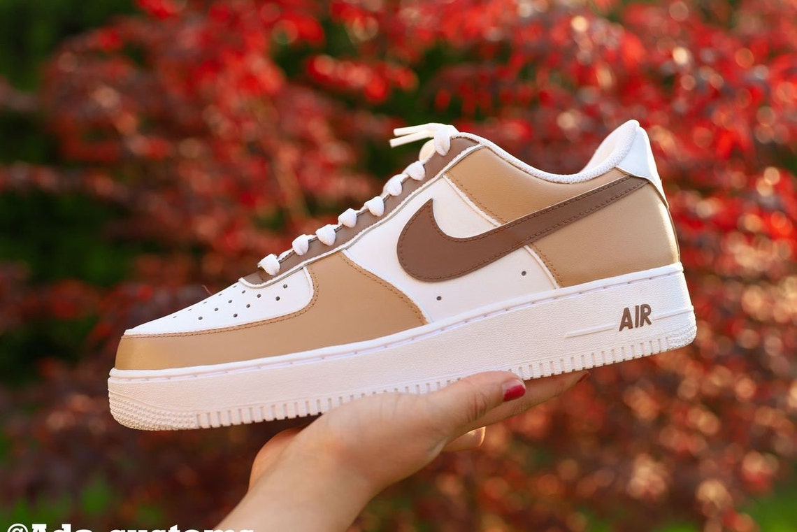 beige and brown air force 1