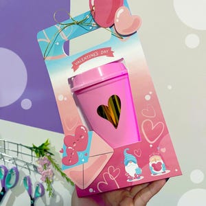 Porte-gobelet / Blister pour tasse à café - PNG Saint-Valentin découpé sur n'importe quel plotter