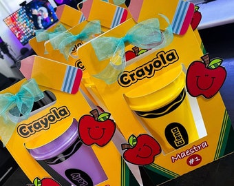 Crayola cup Holder / Blister for coffee cup - Teacher's Day