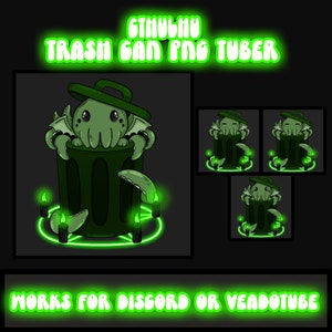 Cthulhu | Trash Can Tuber | Premade PNG Tuber | Veadotube | Discord | Twitch