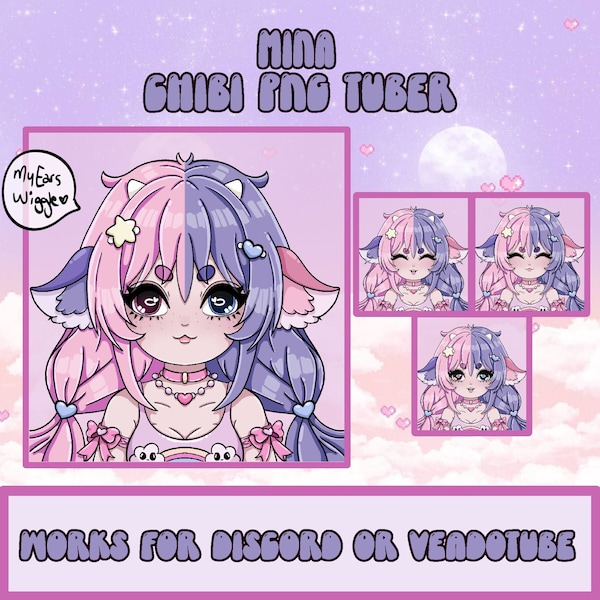 Mina | Jolie fille cerf chibi | Tubercule PNG préfabriqué | Veadotube | Discorde | Twitch