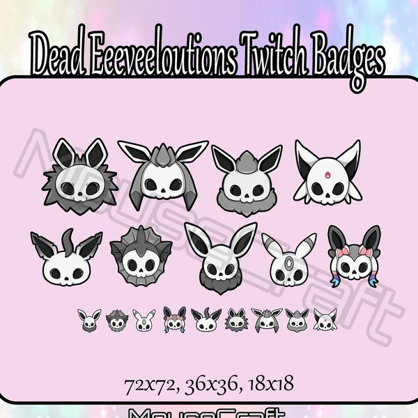 Dead Eeveeloutions Badges | Fan Art | Premade | Twitch Sub Badge