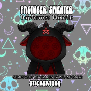 Red Baphomet Sweater | PNGTuber Sweater | Twitch Assets