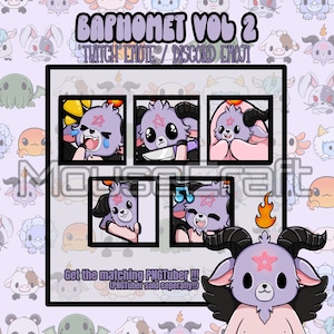 Cute Baphomet Emotes/Emojis | VOL 2 | Discord | Twitch