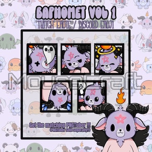 Cute Baphomet Emotes/Emojis | VOL 1 | Discord | Twitch