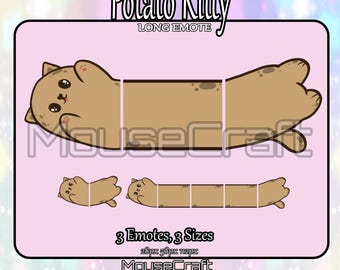 Potato Kitty | Long Emote/Emoji | Discord | Twitch
