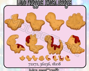 Dino Nuggets Badges | Premade | Twitch Sub Badge