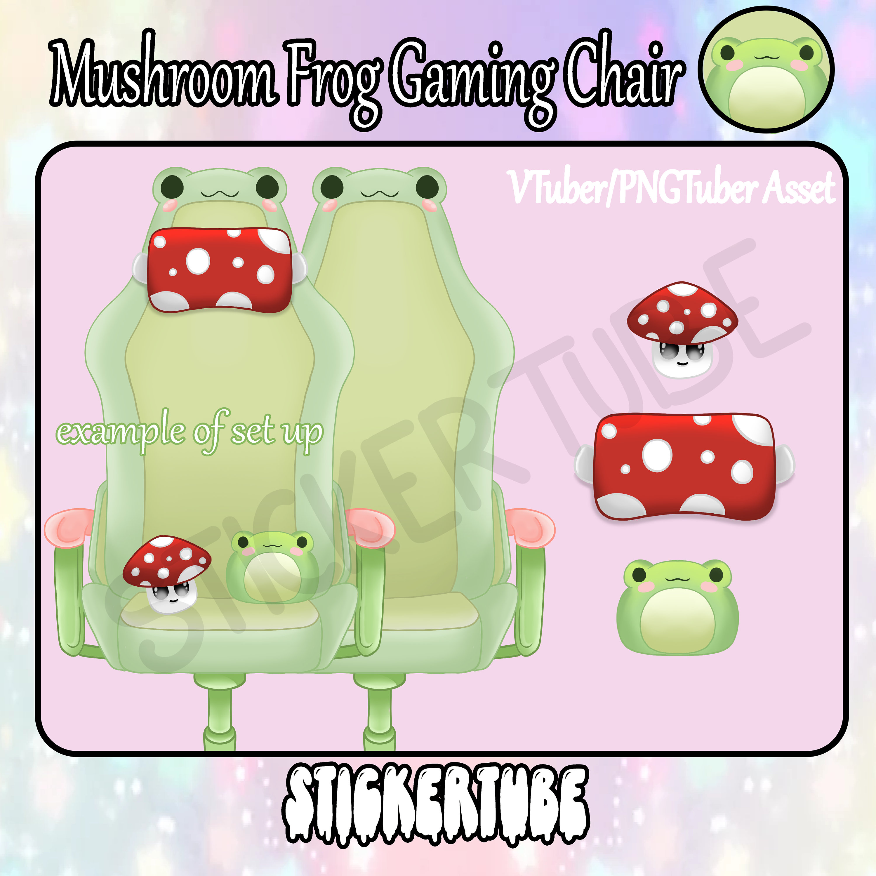 Froggy Gaming Chair Vtuberpngtuber Assest Twitch Assets Etsy Canada