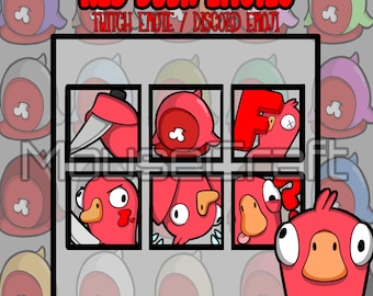 Red Duck Emotes/Emojis | Goose Goose Duck | Discord | Twitch