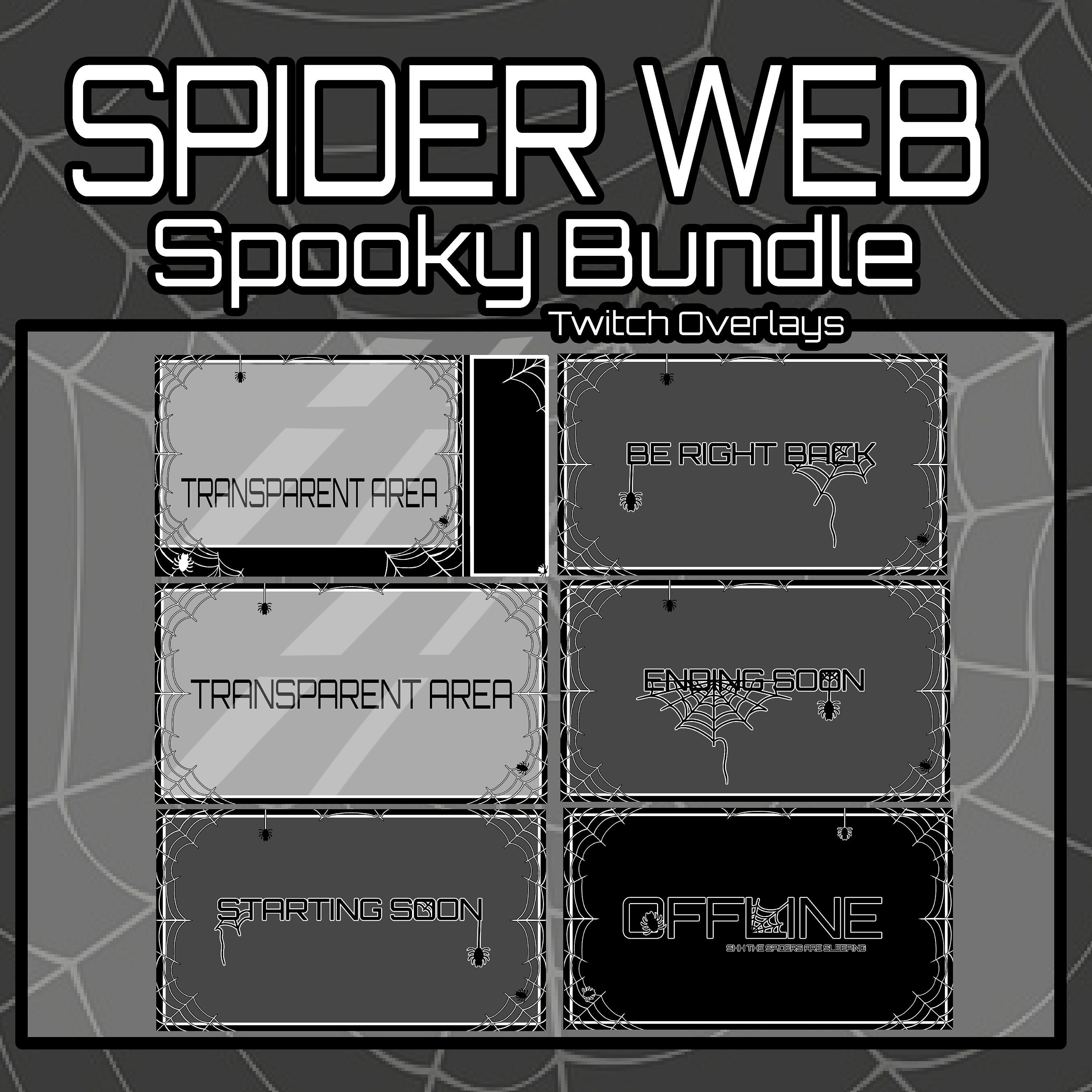 Spider Web | Twitch Overlay BUNDLE - Etsy