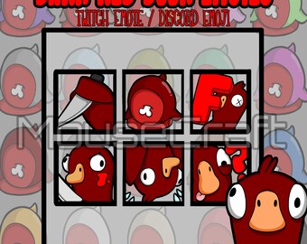 Dark Red Duck Emotes/Emojis | Goose Goose Duck | Discord | Twitch