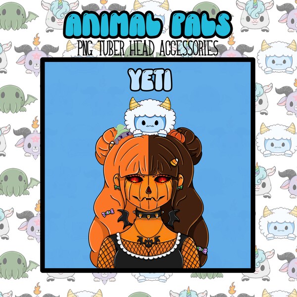 Yeti | Mythical Animal Pals | PNG Tuber Accessories | Twitch Assets