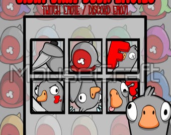 Light Gray Duck Emotes/Emojis | Goose Goose Duck | Discord | Twitch