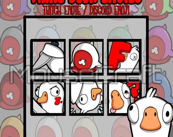 White Duck Emotes/Emojis | Goose Goose Duck | Discord | Twitch