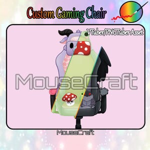 Custom Gaming Chair | VTuber-PNGTuber Assest | Twitch Assets