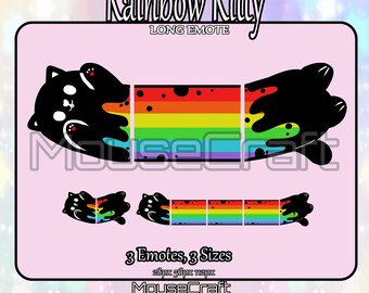 Rainbow Kitty | Long Emote/Emoji | Discord | Twitch