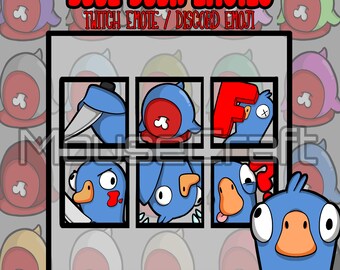 Blue Duck Emotes/Emojis | Goose Goose Duck | Discord | Twitch