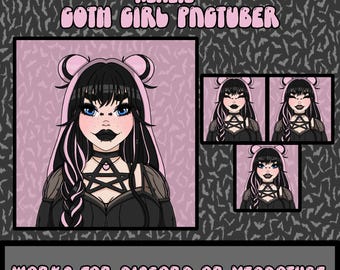 Cute Goth Girl Kenzie | Premade PNG Tuber | Veadotube | Discord | Twitch