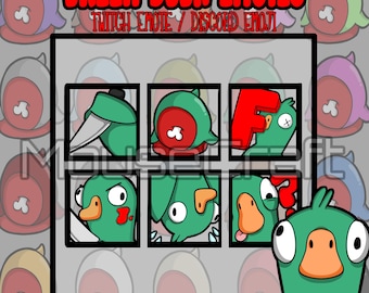 Green Duck Emotes/Emojis | Goose Goose Duck | Discord | Twitch